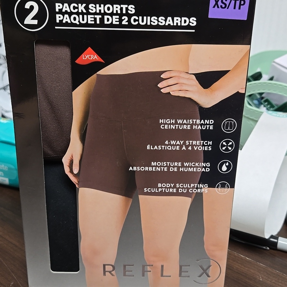 Reflex Size XS 2 Pack of High Waisted Shorts